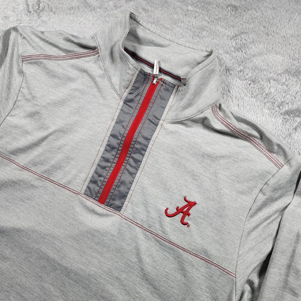 Alabama Crimson Tide Shirt Mens Medium Football Tommy Bahama Island Zone 1/4 Zip